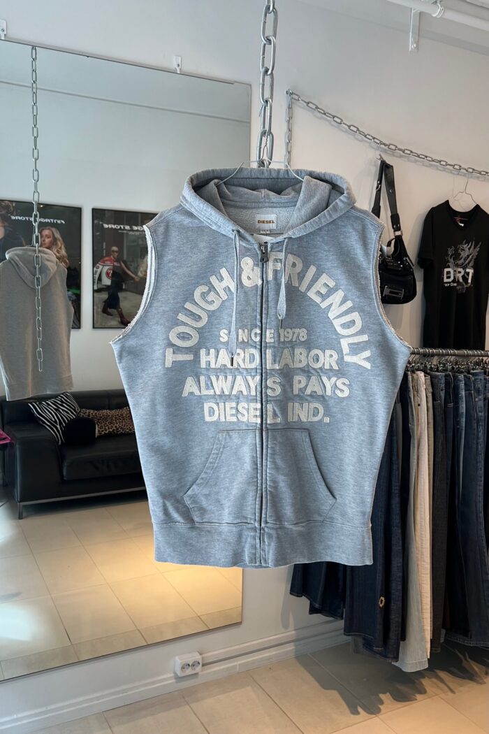 diesel hoodie vest